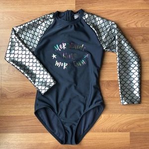 Girls Long Sleeve One Piece Bathing Suit